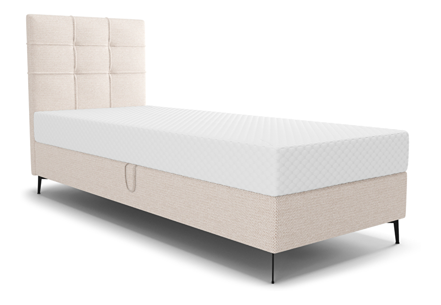 Jednolůžková postel 80 cm Infernus Bonell (béžová) (s roštem, bez úl. prostoru)