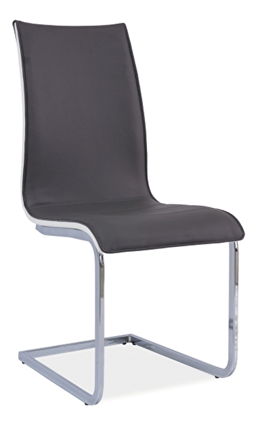 Jídelní židle Caph (ekokůže šedá + bílá)