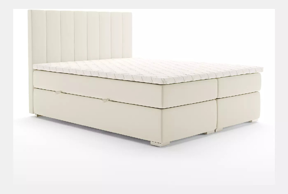 Kontinentálni postel 200x200 cm Rdest (béžová) *výprodej