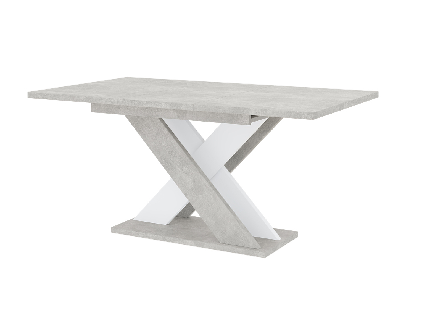 Jídelní stůl Xalin (světle šedá + bílá) (pro 4 až 6 osob)