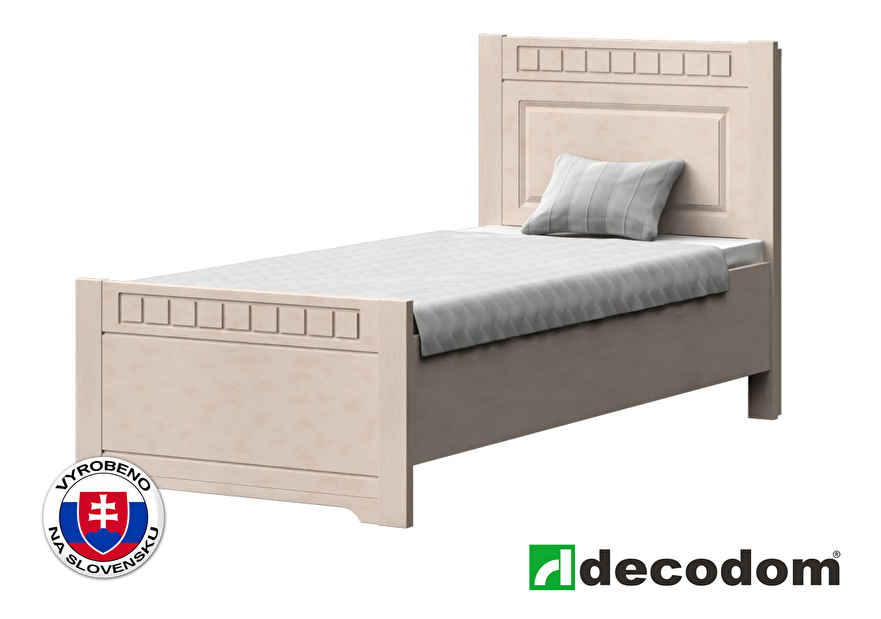 Jednolůžková postel 90 cm Decodom Lirot Typ P-90 (vanilka patina)