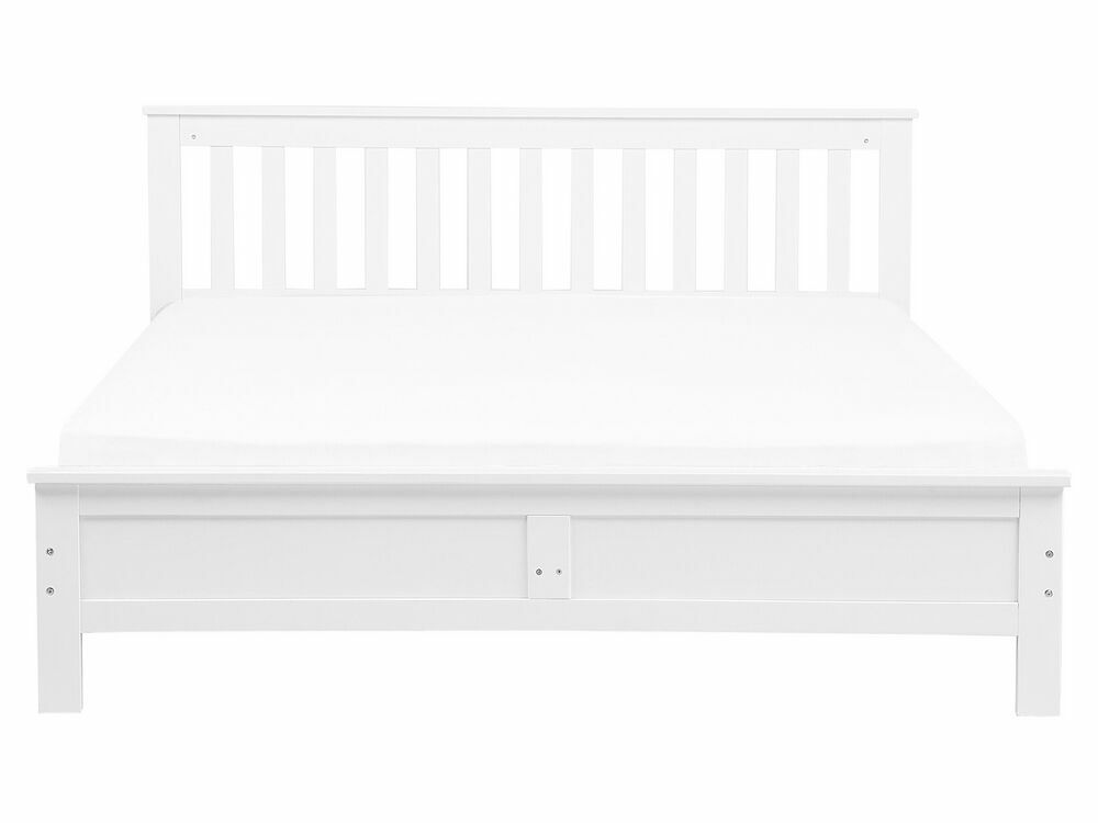Manželská postel 160 cm MAYA (s roštem) (bílá)