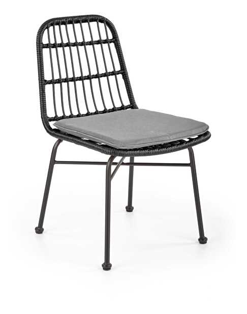Ratanová židle Katharine (černá + přírodní)