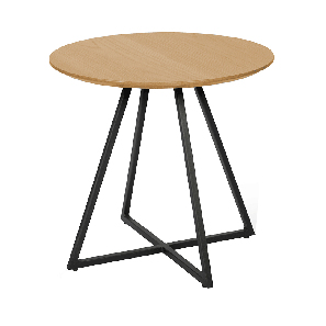 Příruční stolek Delia (dub + černá)