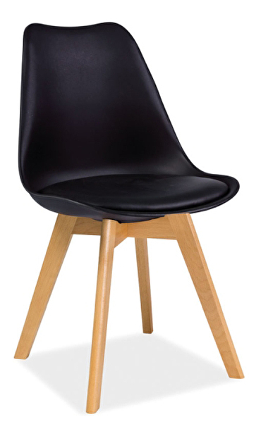 Jídelní židle Kim (černá + buk)