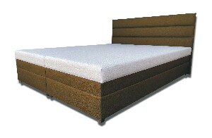 Manželská postel 160 cm Rebeka (s pěnovými matracemi) (čokoládově-hnědá)