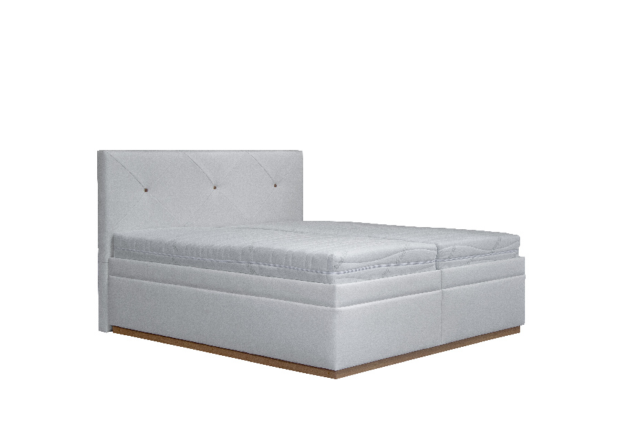 Manželská postel 180 cm Blanář Dalia (bílá) (s rošty a matracemi Ivana De Luxe)