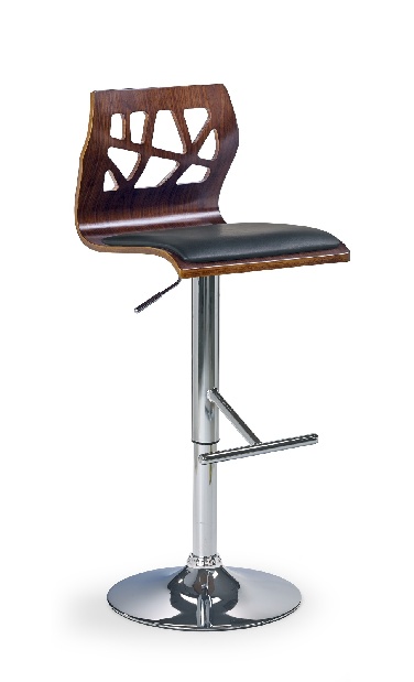 Barová židle Haydee (ořech + černá)