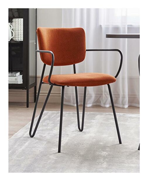Set 2 ks jídelních židlí Emmanuelle (oranžová)
