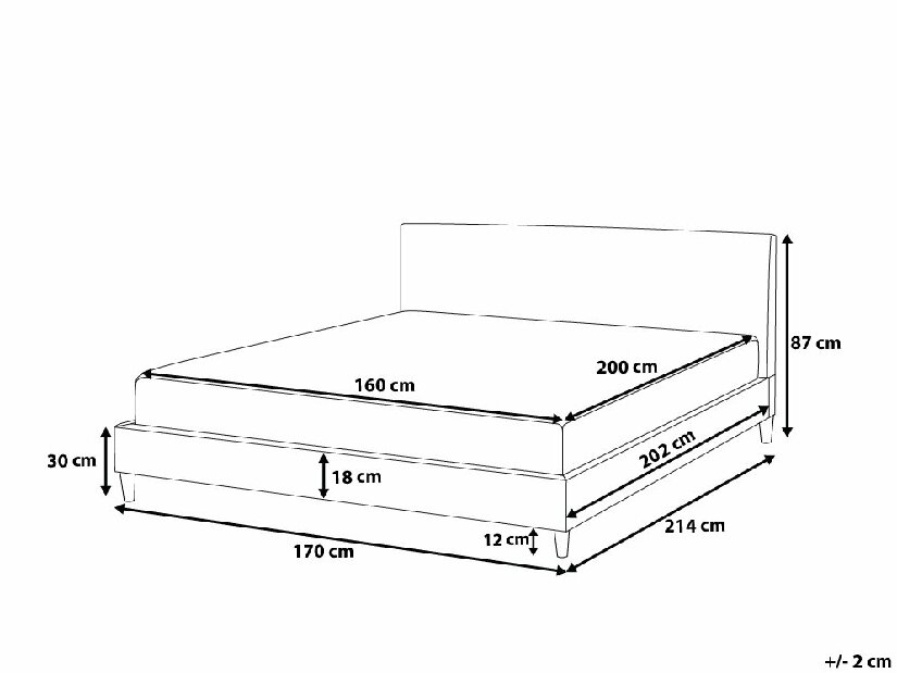 Manželská postel 160 cm FUTTI (s roštem) (růžová) *výprodej