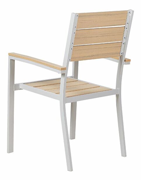 Set 4 ks zahradních židlí Praza (světlé dřevo)