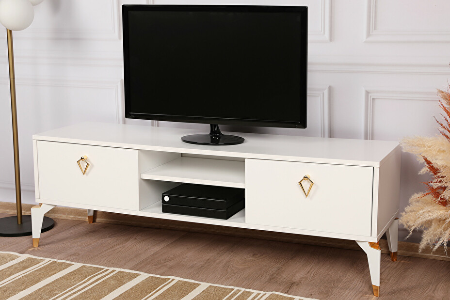 TV stolek/stojan Poshy (bílý)