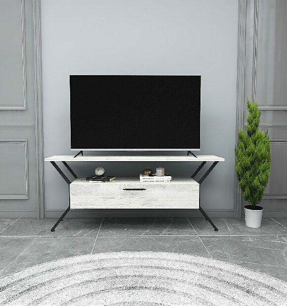 TV stolek/skříňka Tarzan (Sivá + Černá)