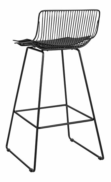 Set 2 ks barových židlí Fidelia (černá)
