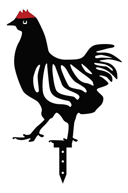 Dekorativní sada kovových doplňků do zahrady Chick (černá)
