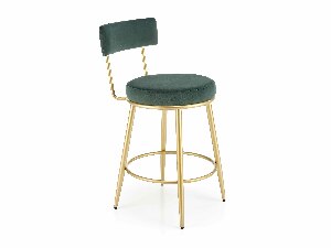 Jídelní židle Harriet (tmavě zelená + zlatá)