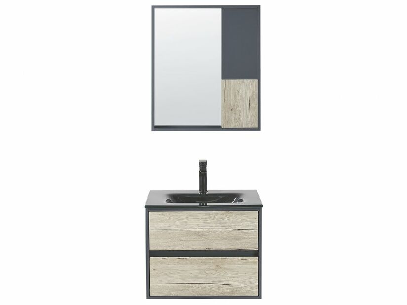 Koupelna Topaz (světlé dřevo + šedá)