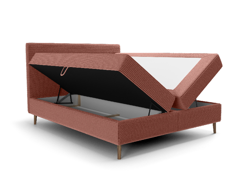 Manželská postel 180 cm Napoli Bonell (terakota) (s roštem, s úl. prostorem)