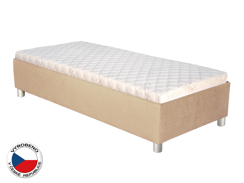 Jednolůžková postel 90 cm Blanár Neptun (béžová) (s roštem a matrací)