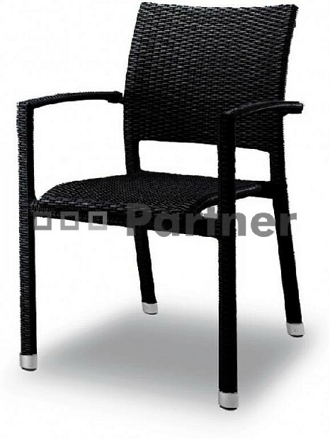 Zahradní židle černá C88101 NE (um. ratan)