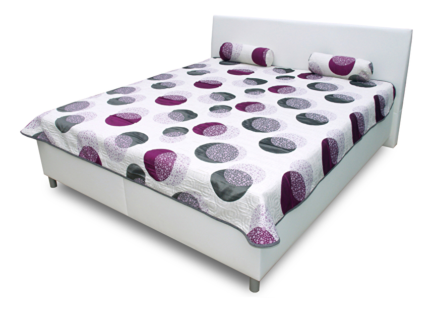 Manželská postel 180 cm Benab Mona fialová (s rošty)