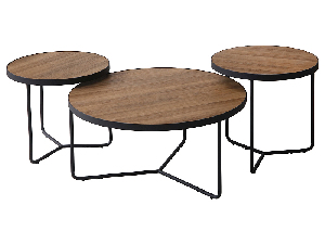Konferenční stolek Dania (ořech + černá)