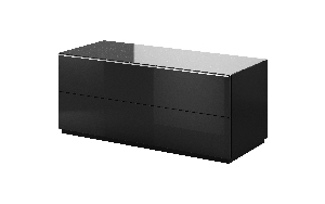 Závěsný TV stolek Henry Typ 41 (černá + černý vysoký lesk)