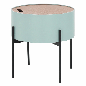 Příruční stolek Moris (mentolová + černá)