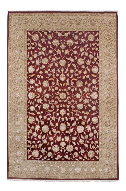 Ručně vázaný koberec Bakero Champa Red-Ivory