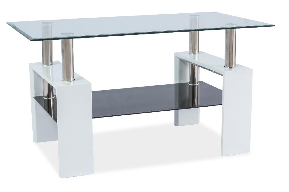 Konferenční stolek Lisa III (lesk vysoký bílý) *výprodej