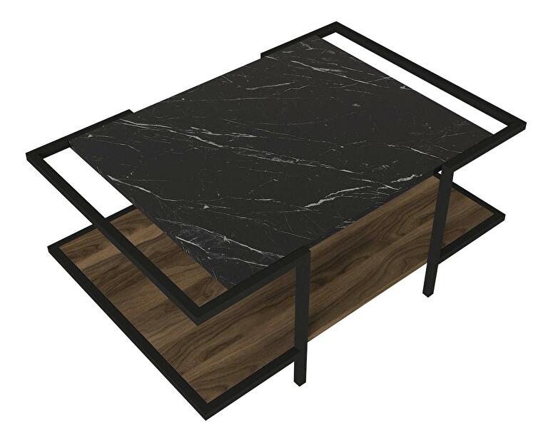 Konferenční stolek Mistral (ořech + černá)