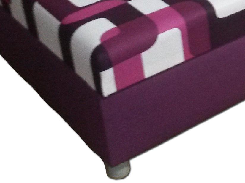 Jednolůžková postel (válenda) 110 cm BRW Elize fialová (P) (s roštem a matrací)