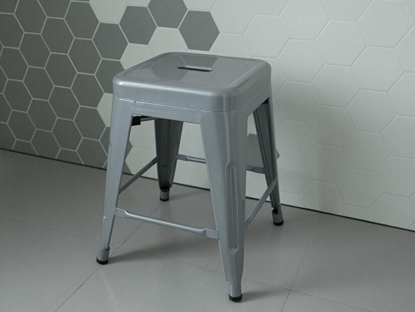 Barová židle Cabriot (stříbrná)