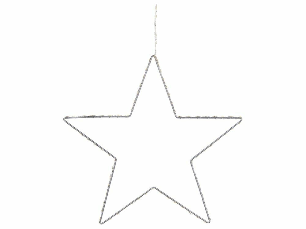 Set 3 ks LED dekorace hvězdy Kunza (stříbrná)