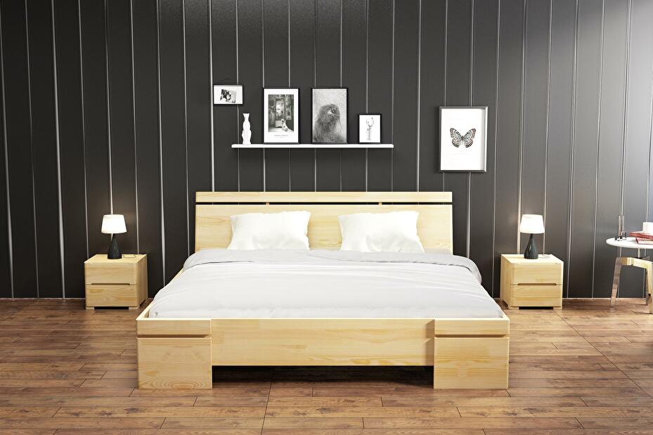 Manželská postel 200 cm Naturlig Bavergen Maxi ST (borovice) (s roštem a úl. prostorem)