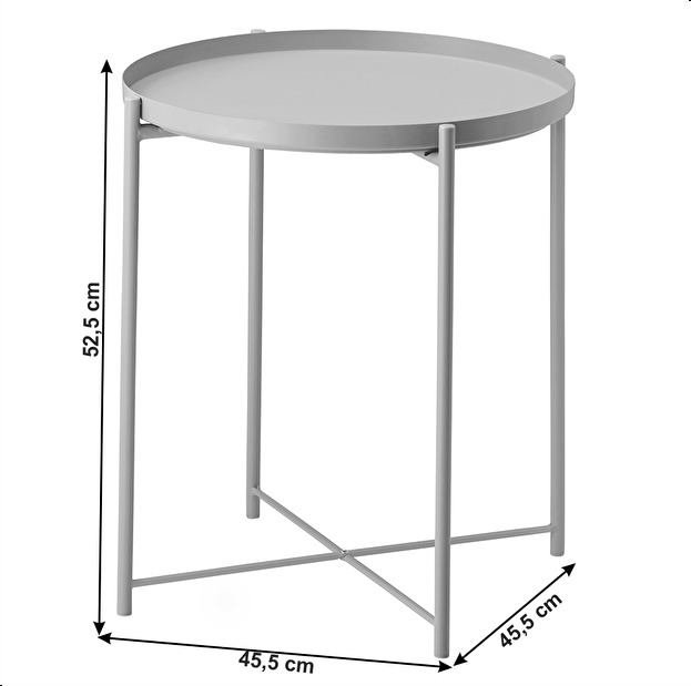 Příruční stolek Tadra (šedá)