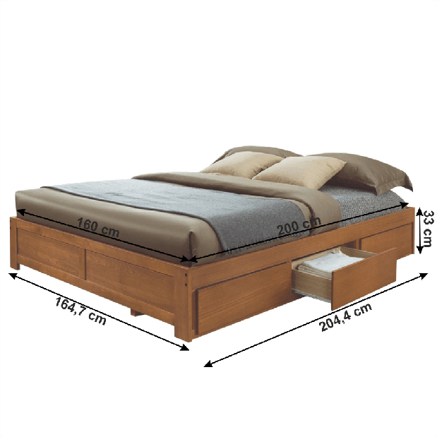 Manželská postel 160 cm Sirina 