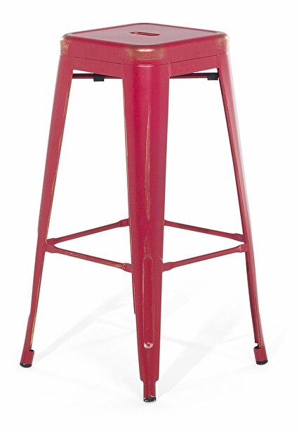 Set 2ks. barových židlí 76cm Cabriot (červenozlatá)