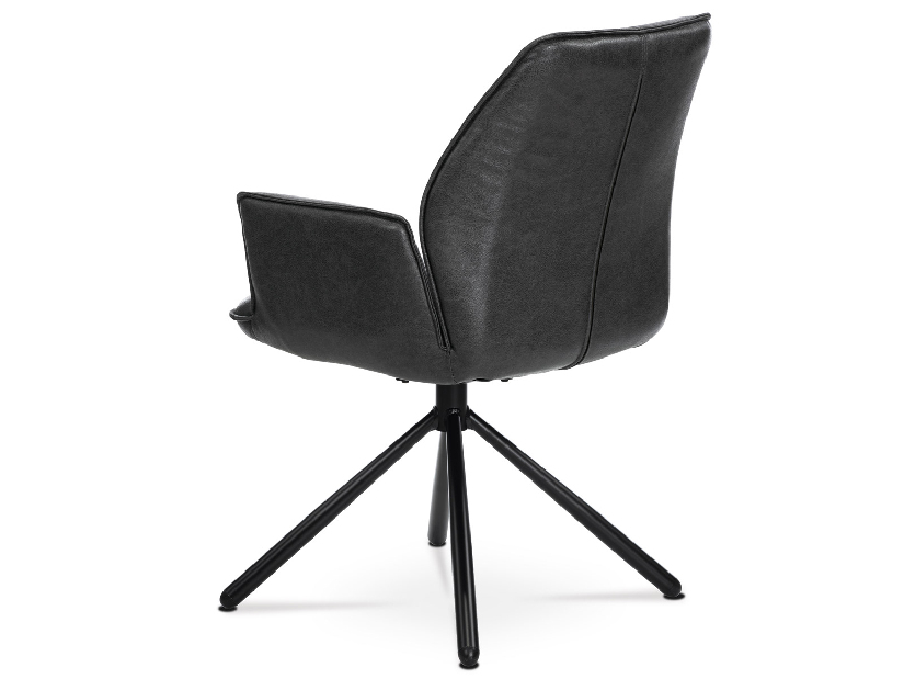 Jídelní židle Hamea-398-GREY3 (tmavě šedá + černá)
