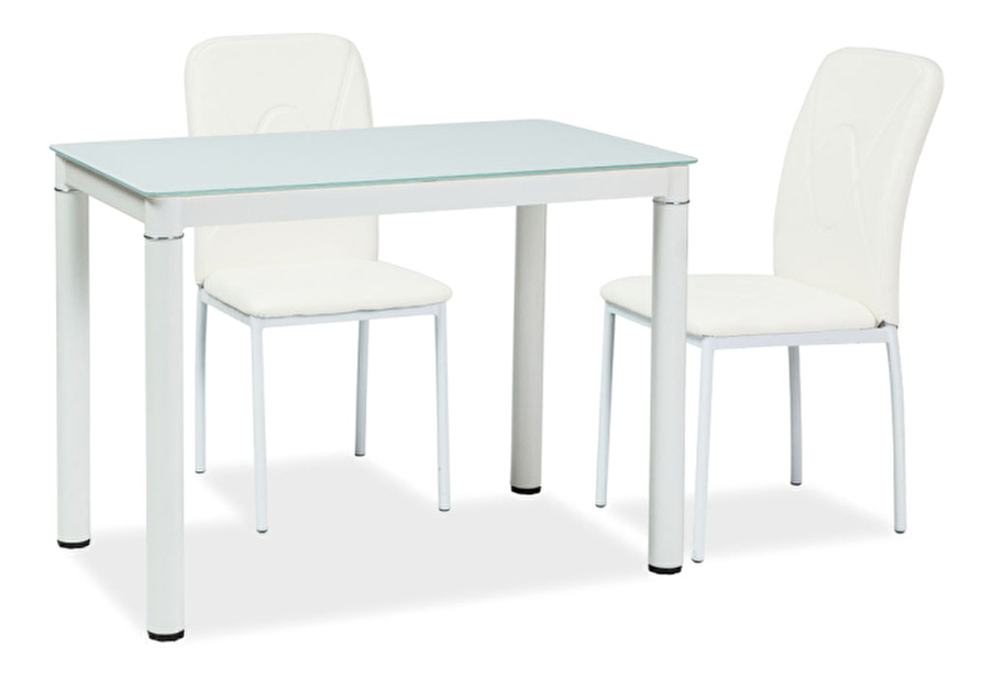 Jídelní stůl Gabriel (bílá + bílá) (pro 4 osoby)