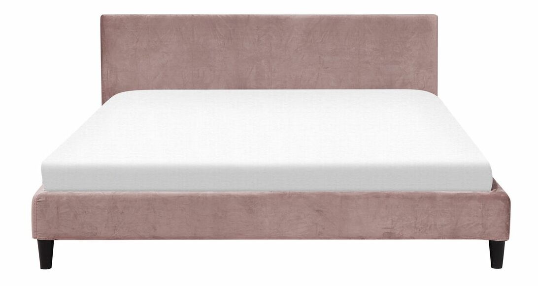 Manželská postel 180 cm FUTTI (s roštem) (růžová)
