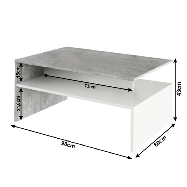 Konferenční stolek Damari (beton)
