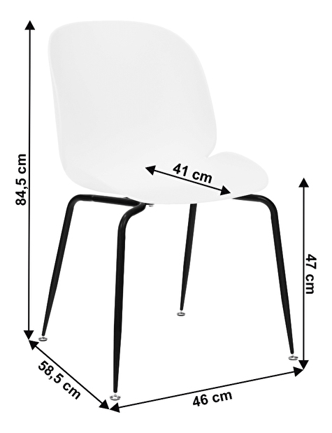 Jídelní židle Mintt (bílá)