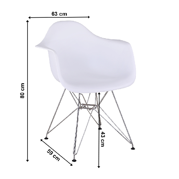 Jídelní židle Fenren 2 (bílá)