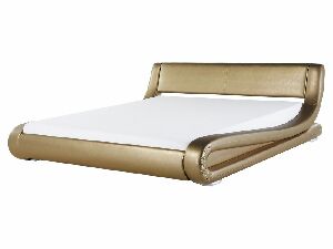 Manželská postel 160 cm AVENUE (s roštem) (zlatá)