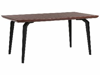 Jídelní stůl AMAS (tmavé dřevo + černá) (pro 6 osob)
