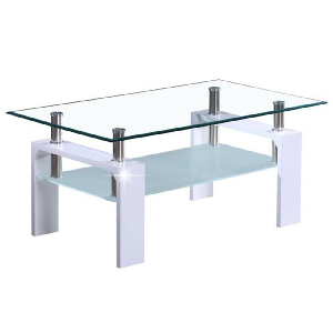 Konferenční stolek Latasha NEW (extra vysoký lesk bílý)