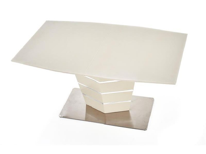 Rozkládací jídelní stůl 140-180 cm Suena (bílá + stříbrná) (pro 6 8 osob)
