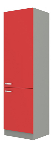 Potravinová vstavaná skriňa na chladničku Roslyn 60 LO 210 2F (červená + šedá)