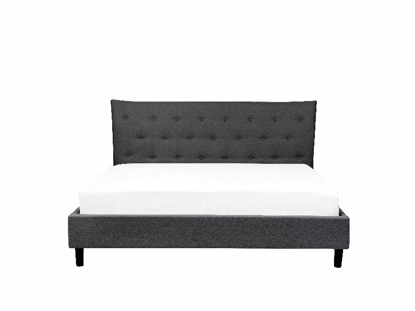 Manželská postel 140 cm SANTORI (s roštem) (tmavě šedá)